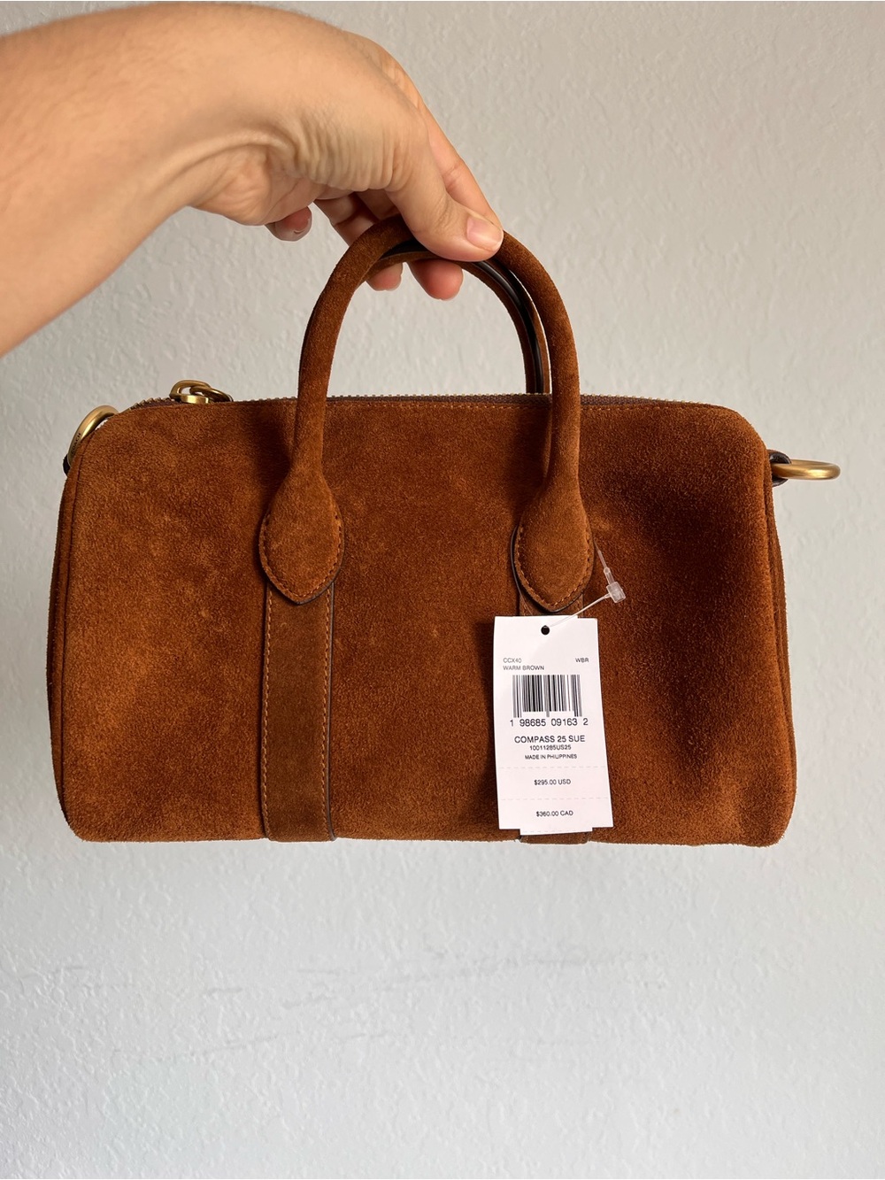 Coach Compass 25 Suede with Gold Hardware - Picture 7 of 12